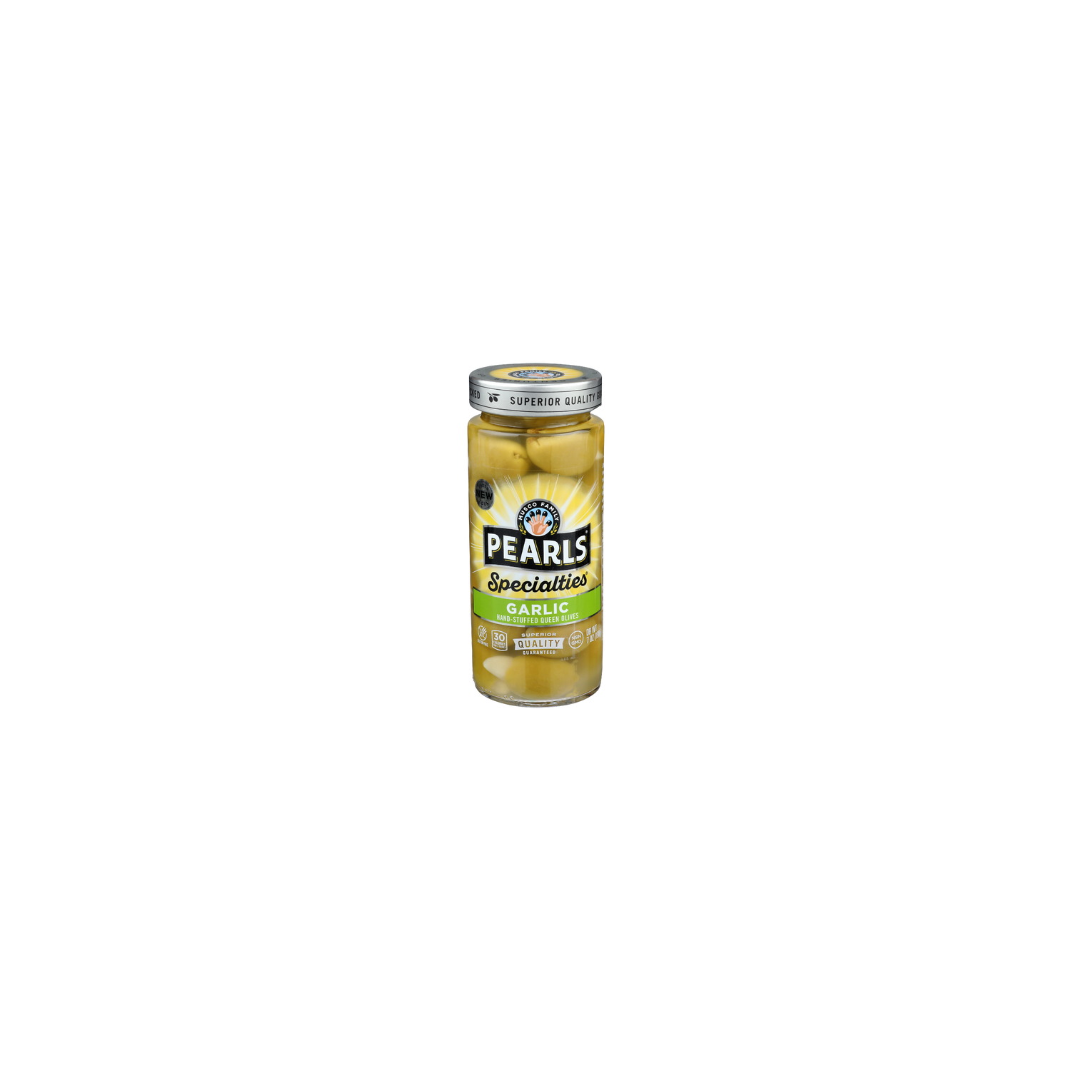 Musco Family Pearls Specialties Garlic Hand-Stuffed Queen Olives - 7 Ounce Image 1 of 4