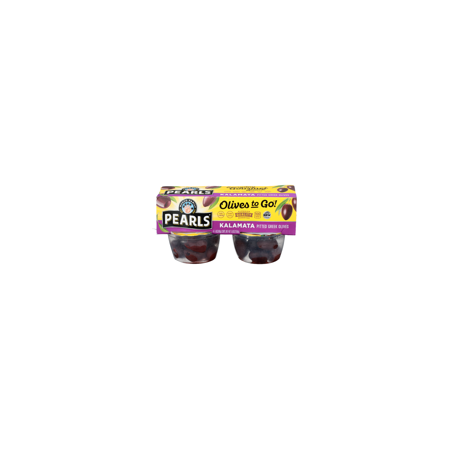 Musco Family Pearls Kalamata Pitted Greek Olives To Go! Cups - 1.4 Ounce - 4 Count Image 1 of 4