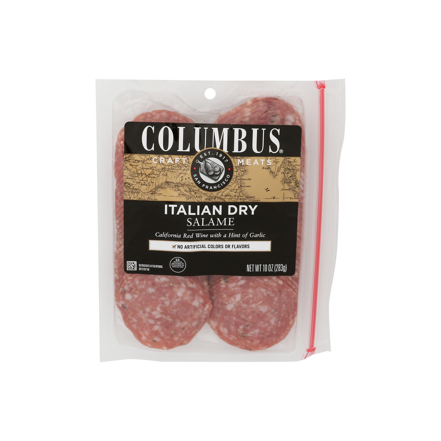 Columbus Colombus Italian Dry Salame Sliced - 10 Ounce Image 1 of 4