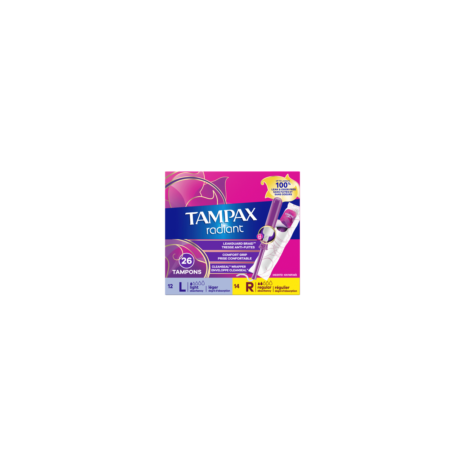 Tampax Radiant Tampons - 26 Count Image 1 of 2