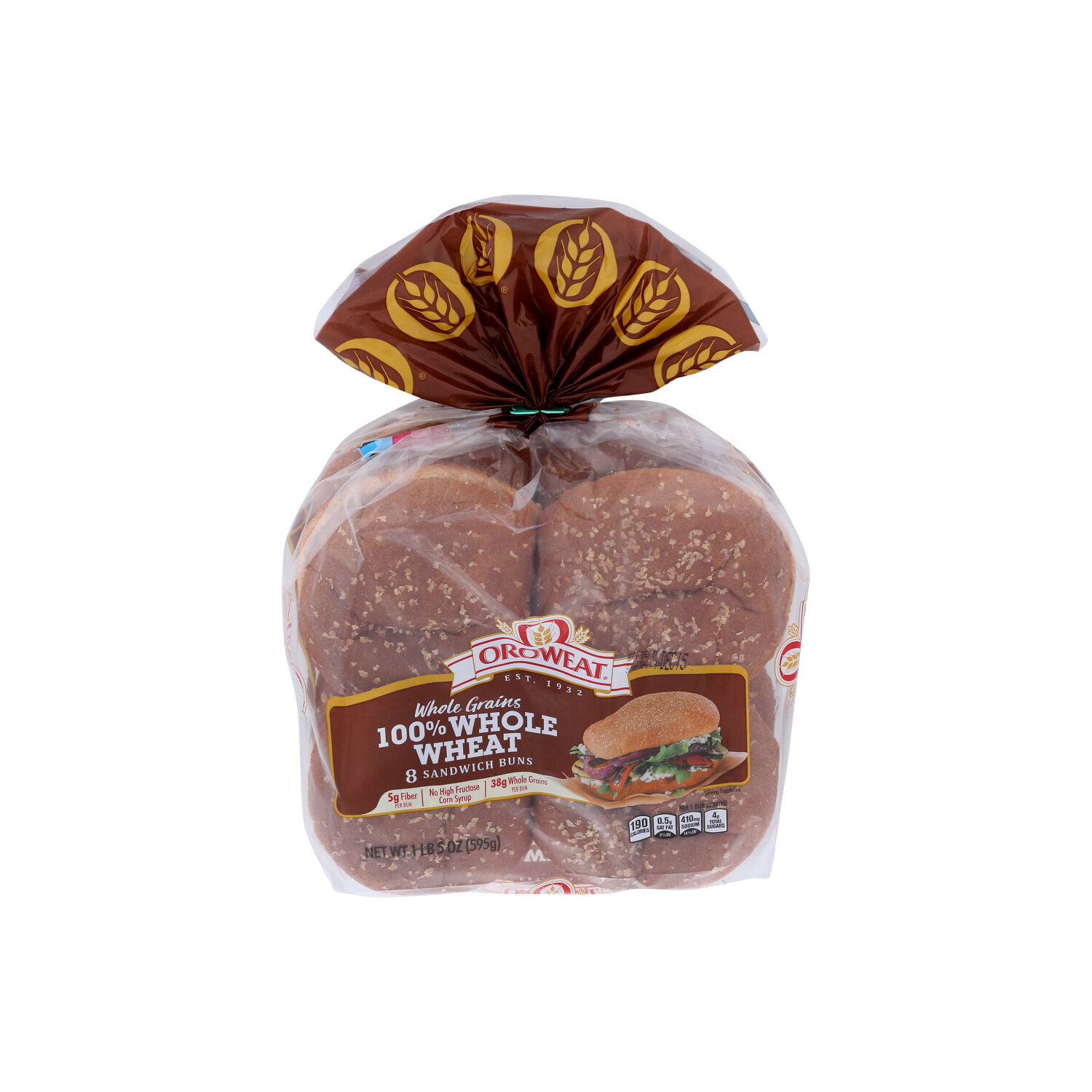 Oroweat 100% Whole Wheat Buns - 2.625 Ounce - 8 Count Image 1 of 4