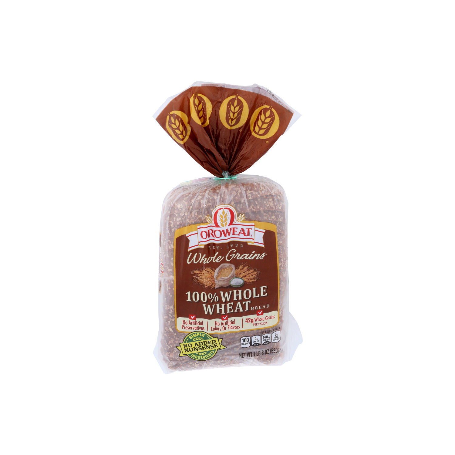 Oroweat 100% Whole Wheat Bread Grain - 680 Pound Image 1 of 3
