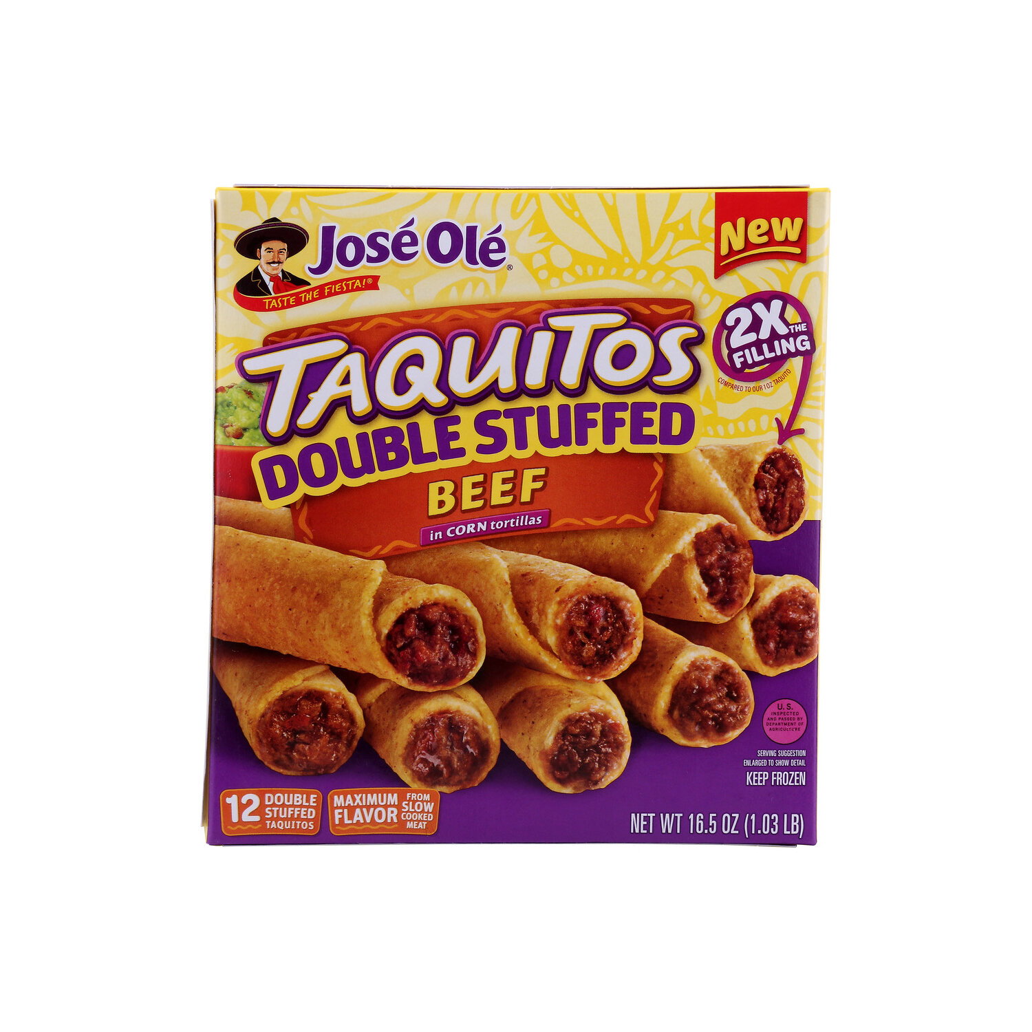 Jose Ole Double Stuffed Beef Taquitos In Corn Tortillas - 1.375 Ounce - 12 Count Image 1 of 4