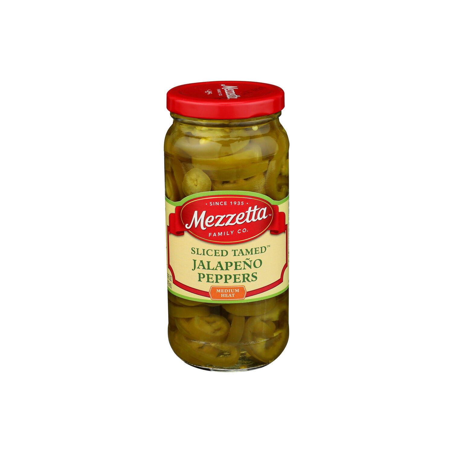 Mezzetta Family Co Medium Heat Sliced Tamed Jalapeno Peppers - 16 Mezzetta Family Co Medium Heat Sliced Tamed Jalapeno Peppers - 16