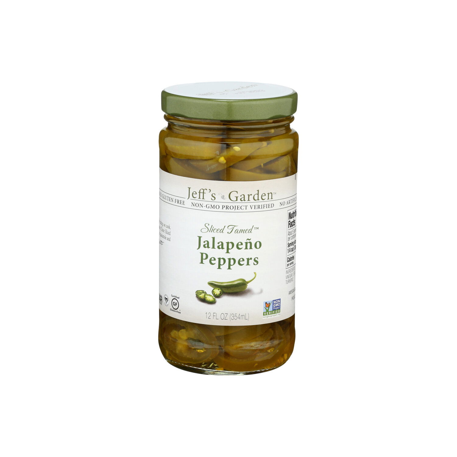 JEFF's Garden Jalapeño Peppers Sliced Tamed - 12 Fluid Ounce - 1
