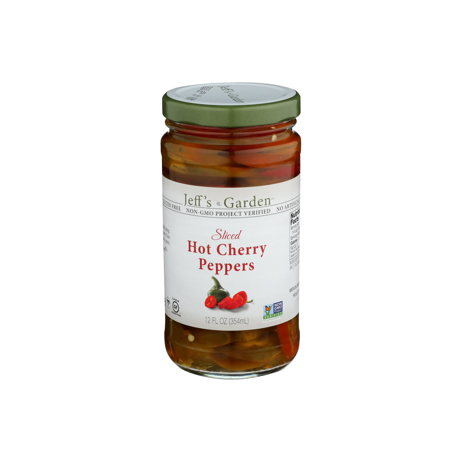 JEFF's Garden Cherry Peppers Sliced Hot - 12 Fluid Ounce Image 1 of 4