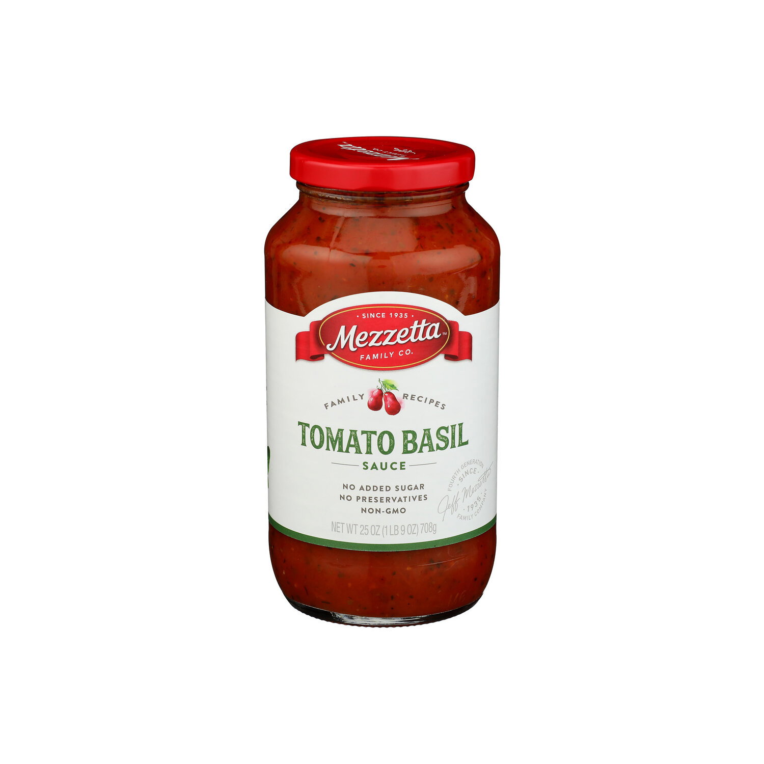 MEZZETTA FAMILY CO Nvh Tomato & Sweet Basil - 25 Ounce Image 1 of 4