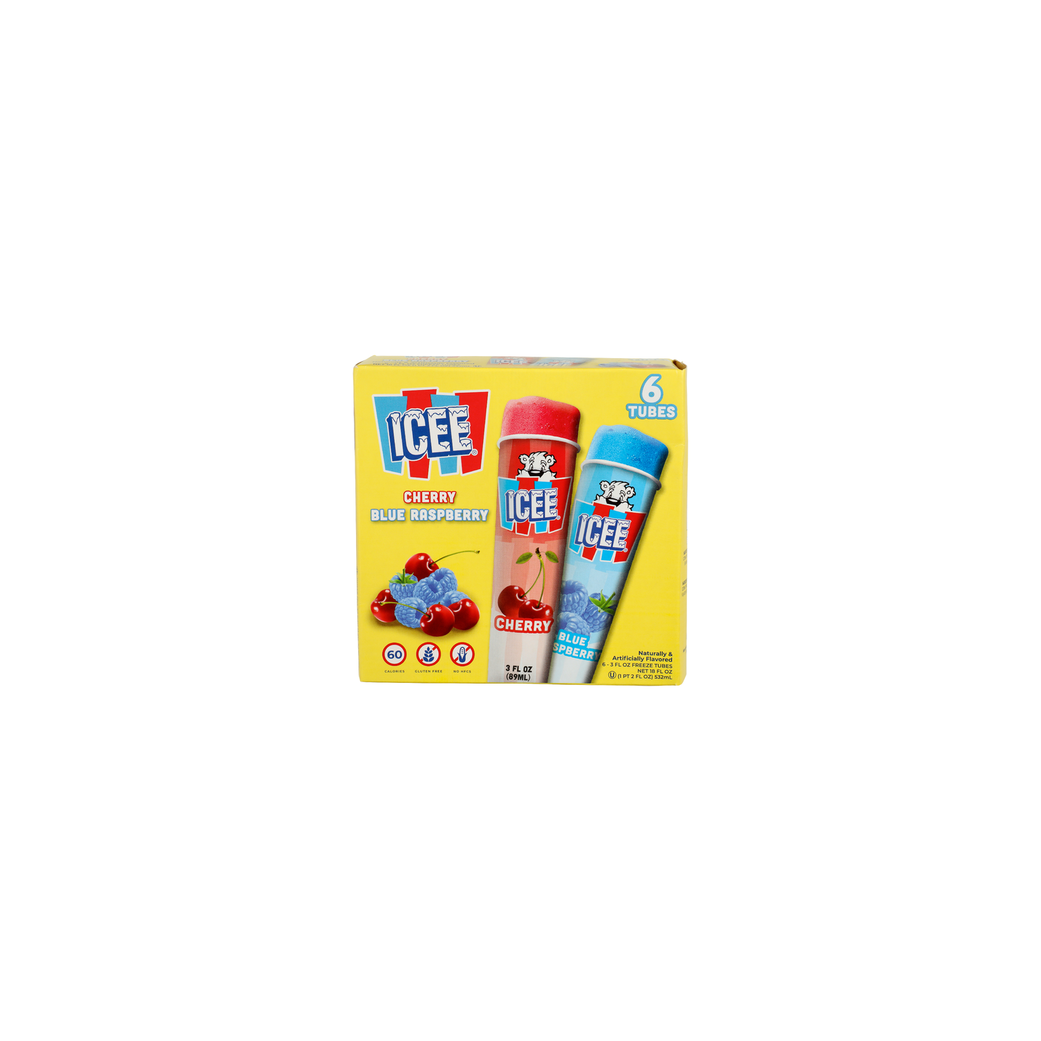 Icee Cherry Blue Raspberry Freeze Tubes - 3 Fluid Ounce - 6 Count Image 1 of 4
