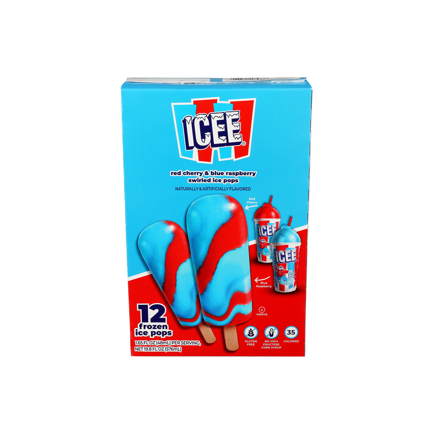 Fanta Red Cherry & Blue Raspberry Icee - 1.65 Fluid Ounce - 12 Count Image 1 of 4