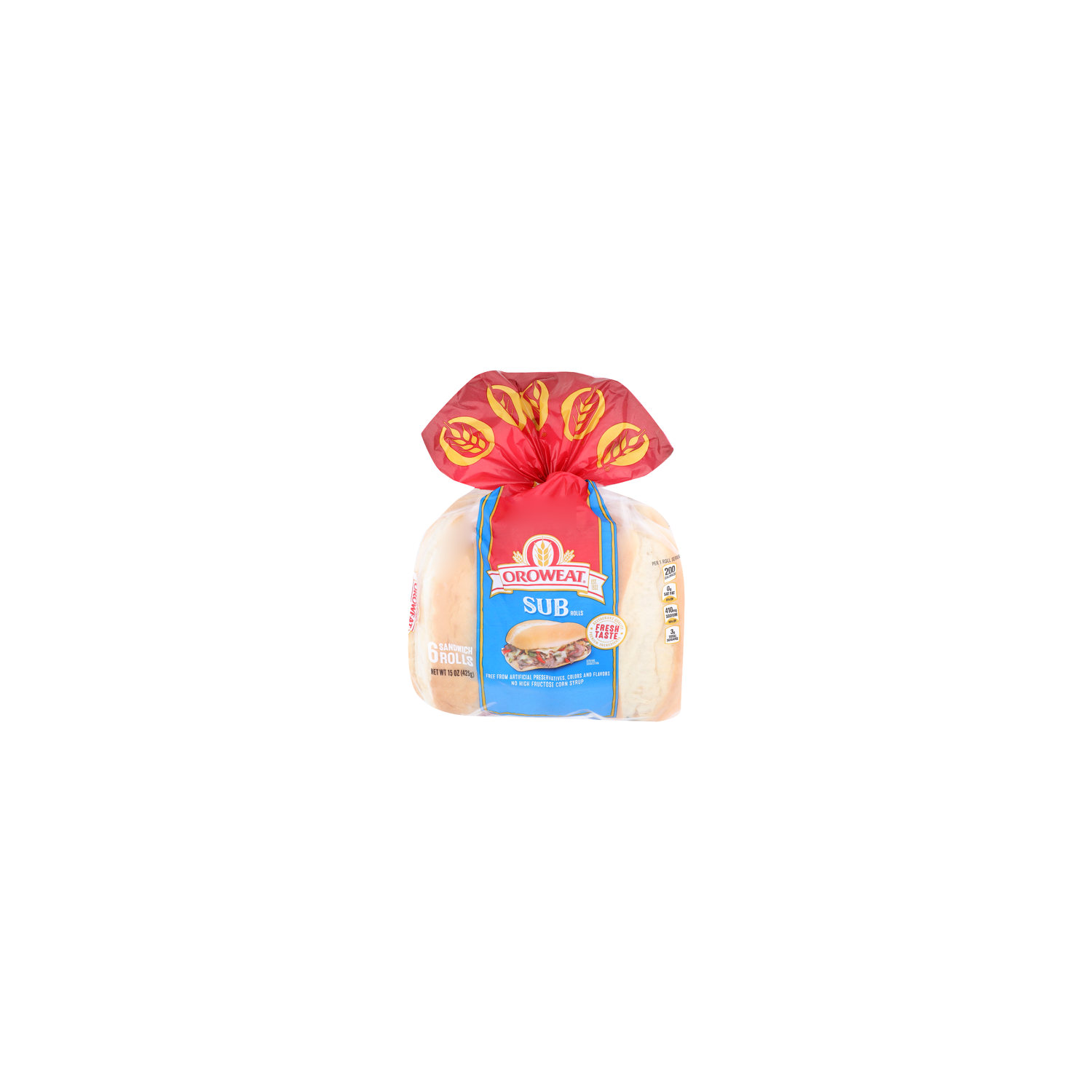 Oroweat Sandwich Rolls Sub - 2.5 Ounce - 6 Count Image 1 of 2