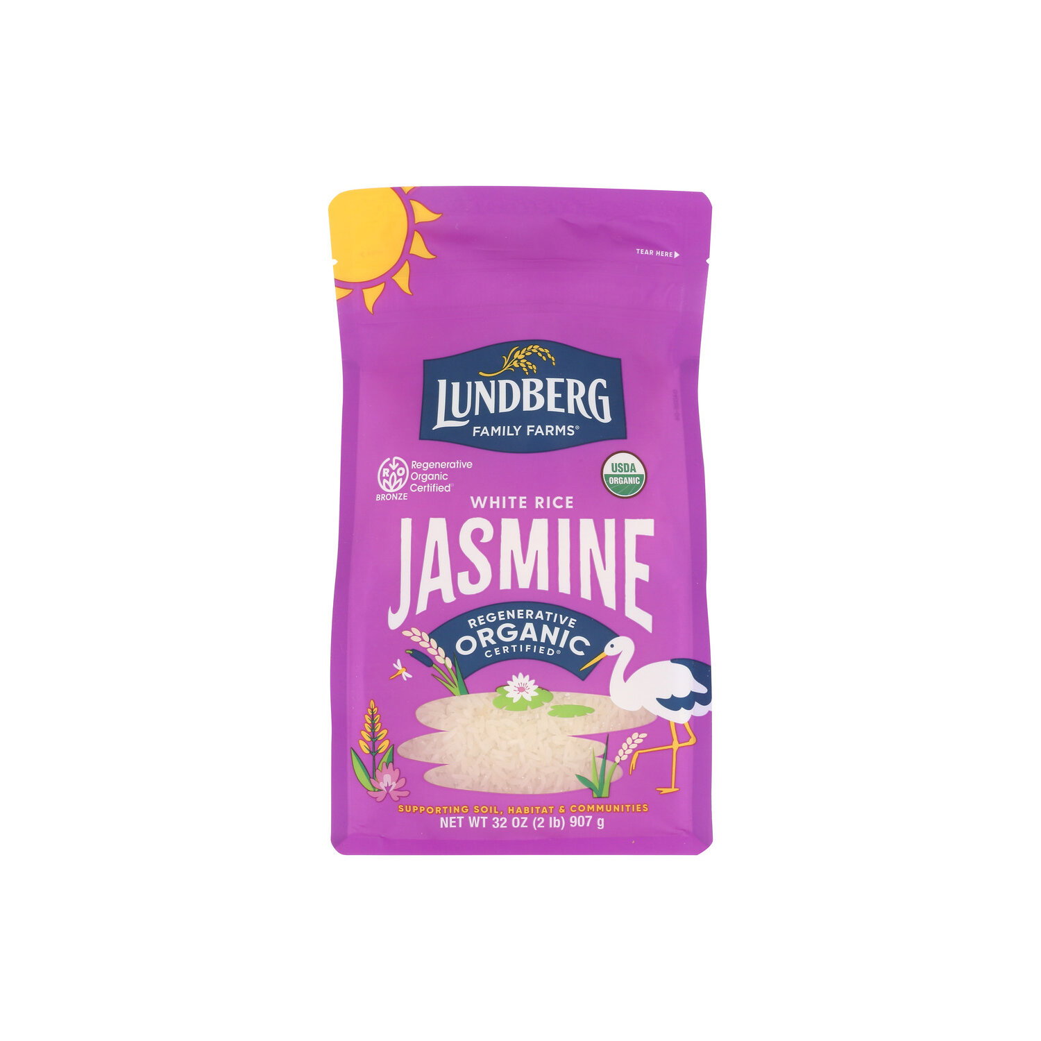 Lundberg Family Farms Rice Regenerative Organic White Jasmine California - 32 Ounce Image 1 of 4