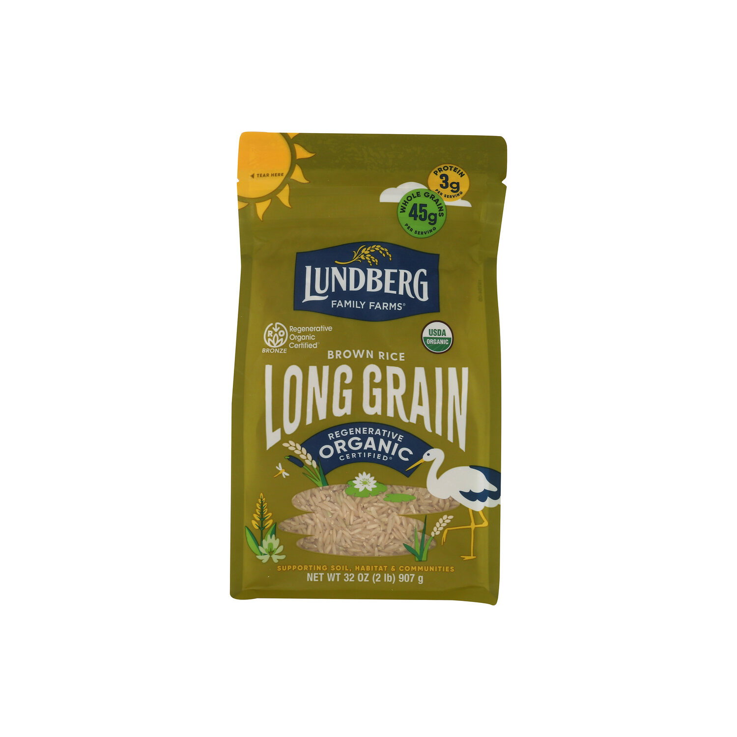 Lundberg Family Farms Rice Regenerative Organic Long Grain Brown - 32 Ounce Image 1 of 4