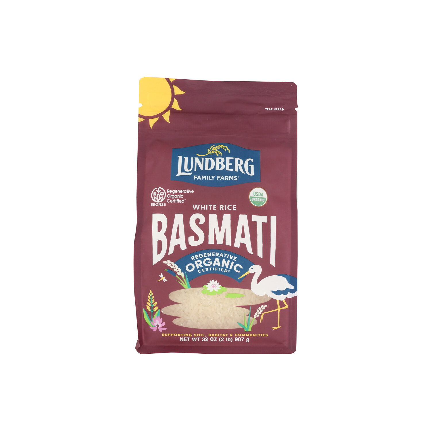 Lundberg Family Farms Rice Regenerative Organic White Basmati California - 32 Ounce Image 1 of 4