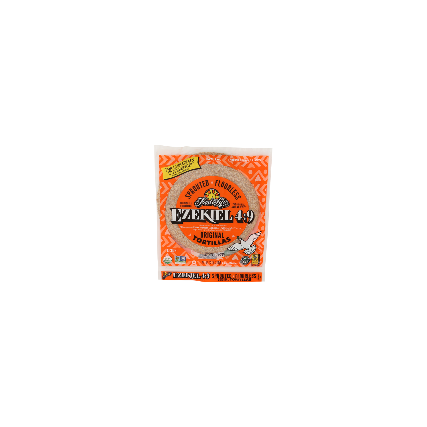 Food For Life Ezekiel 4:9 Organic Sprouted Grain Taco Size Tortillas - 2 Ounce - 6 Count Image 1 of 4