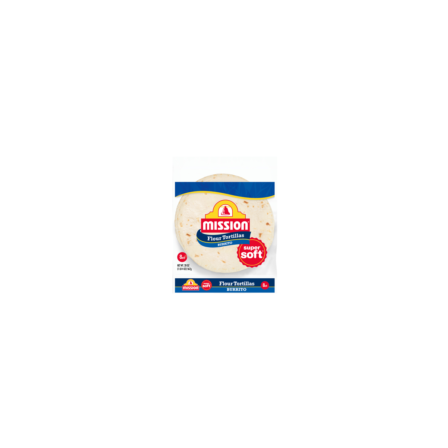 Mission Super Soft Flour Tortillas Burrito - 2.5 Ounce - 8 Count Image 1 of 4