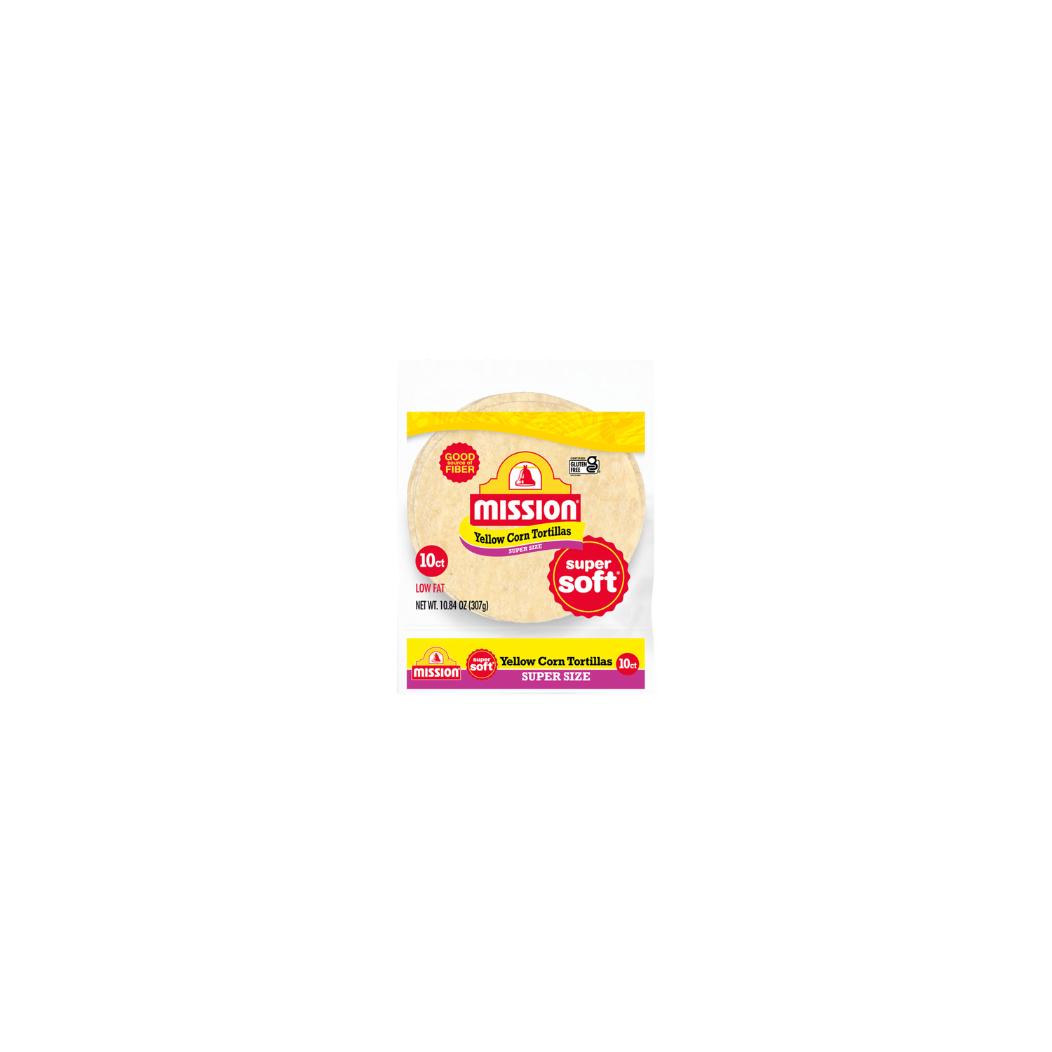 Mission Yellow Corn Super Size Tortillas - 1.084 Ounce - 10 Count Image 1 of 4