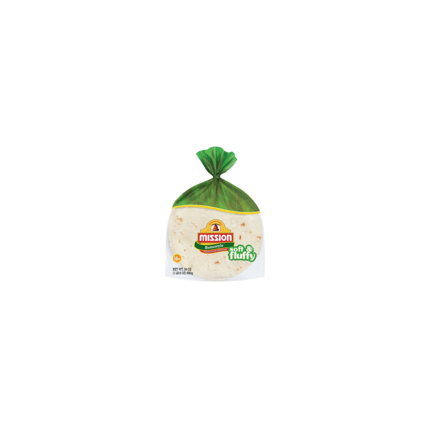 Mission Homestyle Soft & Fluffy Fajita Flour Tortillas - 1.5 Ounce - 16 Count Image 1 of 4