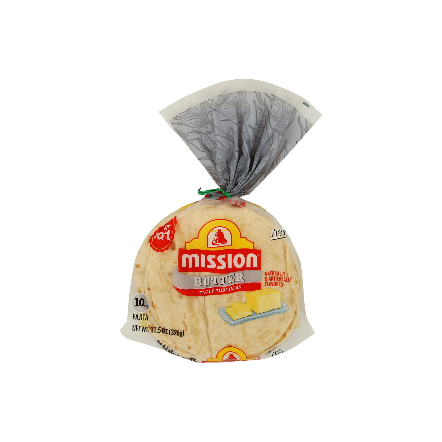 Mission Flour Butter Flavored Tortillas, Fajita Size - 1.15 Ounce - 10 Count Image 1 of 4