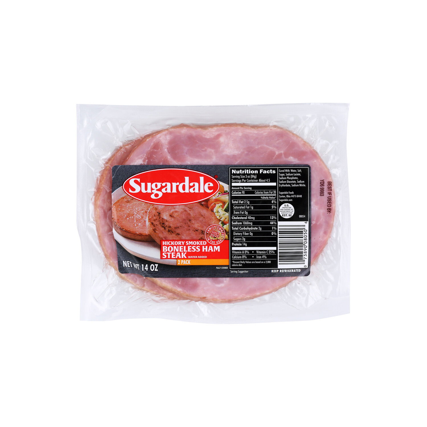 Sugardale Boneless Hickory Smoked Ham Steak - 7 Ounce - 2 Count Image 1 of 4