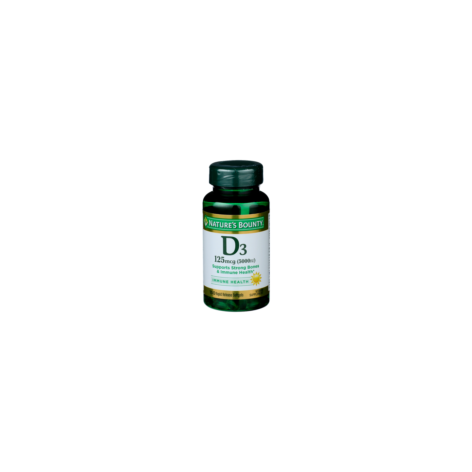 NATURE's Bounty D3 125Mcg 5000Iu - 150 Count Image 1 of 2