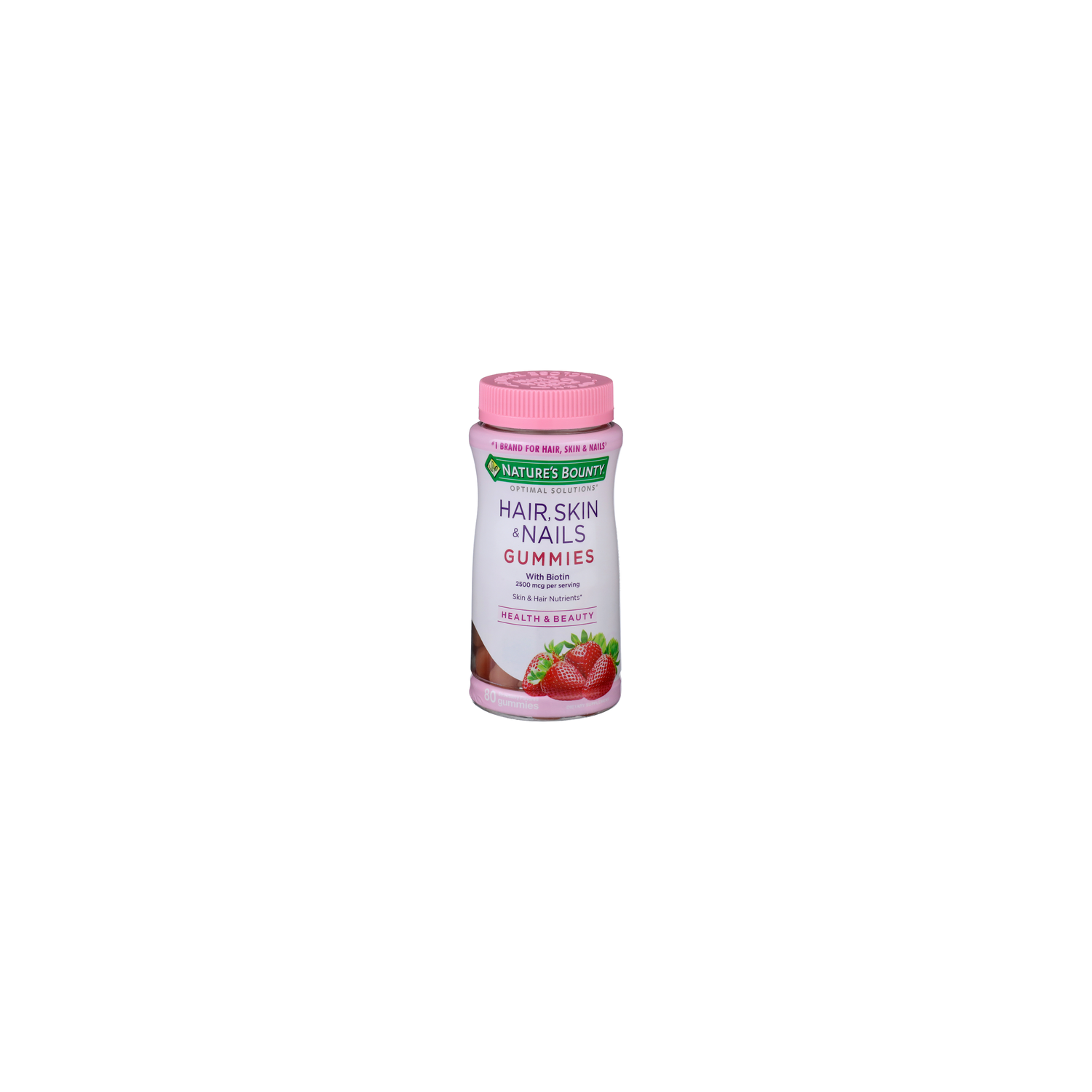 NATURE's Bounty Strawberry Flavor Hair, Skin & Nails Gummies - 80 Count Image 1 of 2