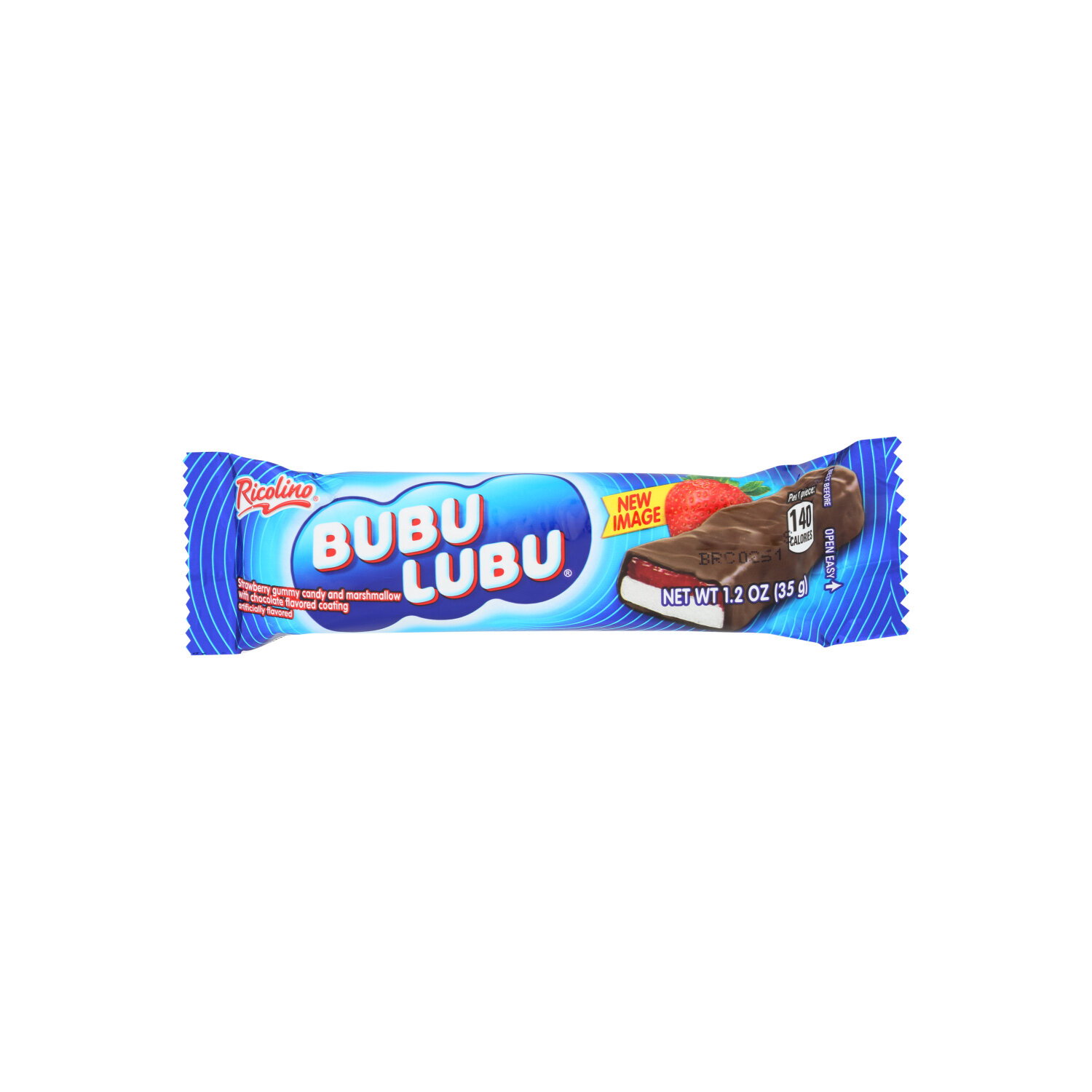 Ricolino Candy Bubulubu Chocolate Covered Marshmallow - 1.2 Ounce Image 1 of 2