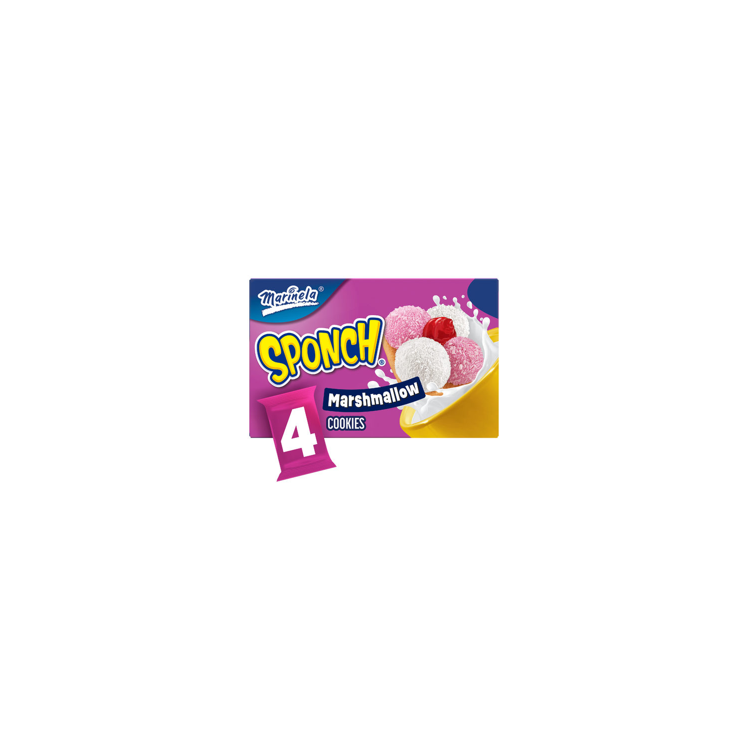 Marinela Sponch Crispy Cookies Topped With Marshmallow & Coconut - 12.68 Ounce Image 1 of 4