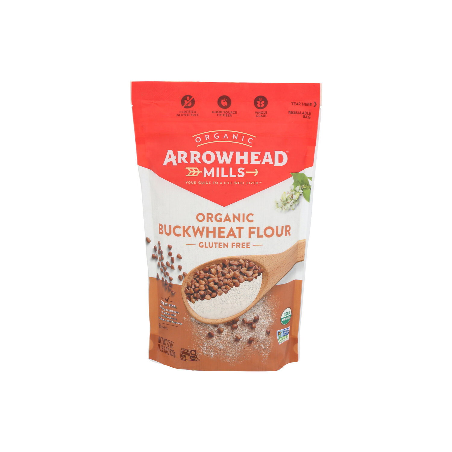 Arrowhead Mills Flour Organic Gluten Free Buckwheat - 22 Ounce Image 1 of 4