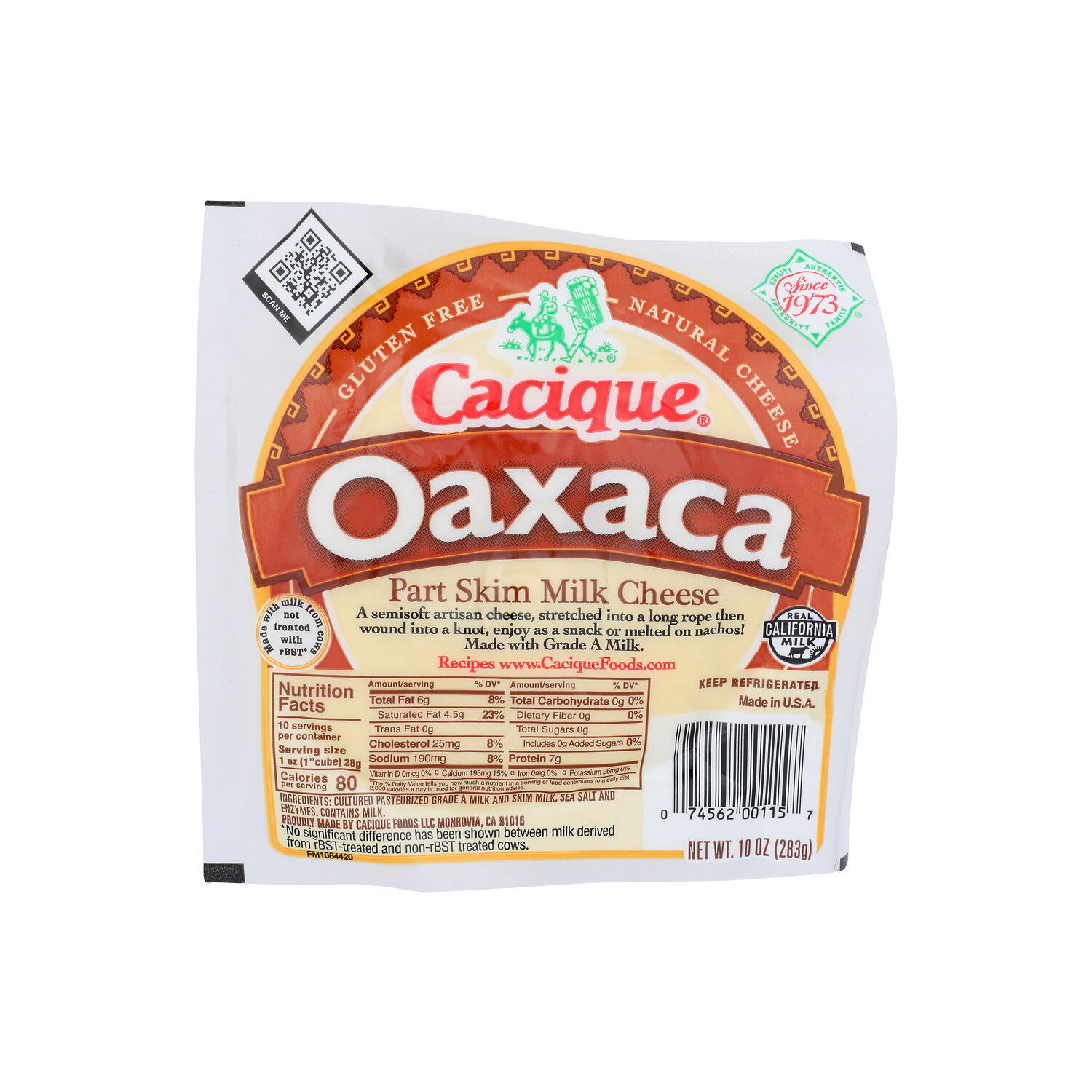 Cacique Oaxaca Mexican Melting String Cheese - 10 Ounce - Brookshire's