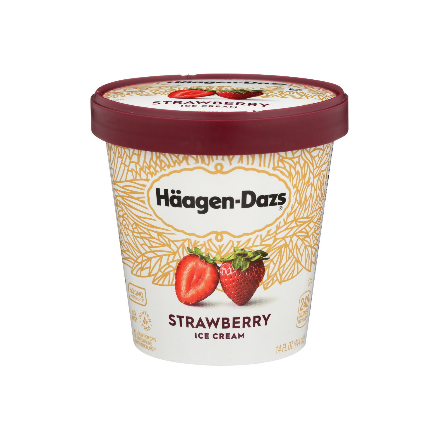 Haagen-Dazs Strawberry Ice Cream - 14 Fluid Ounce Image 1 of 2