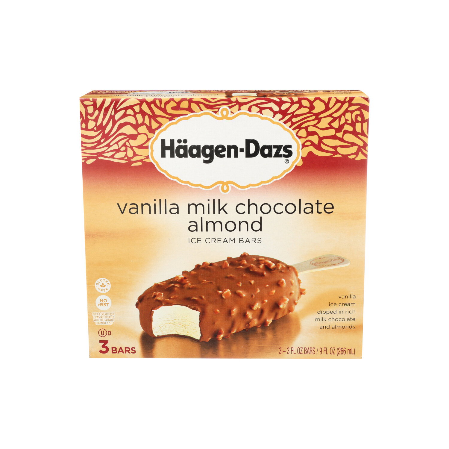 Haagen-Dazs Vanilla Milk Chocolate Almond Ice Cream Bars - 3 Fluid Ounce - 3 Count Image 1 of 4