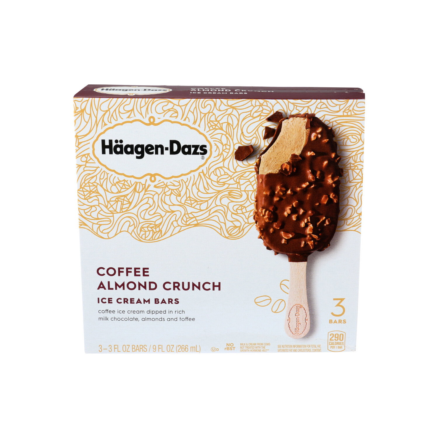 HAAGEN-DAZS Ice Cream Coffee Almond Crunch Bar - 3 Fluid Ounce - 3