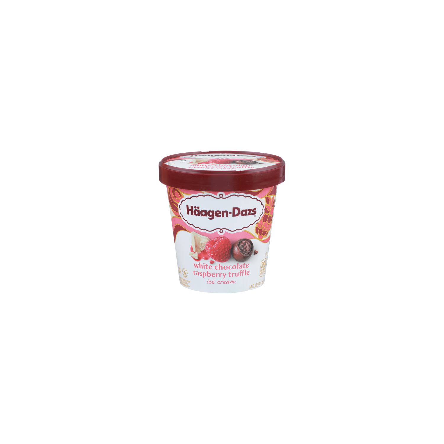 HAAGEN-DAZS White Chocolate Raspberry Truffle Ice Cream - 14 Fluid