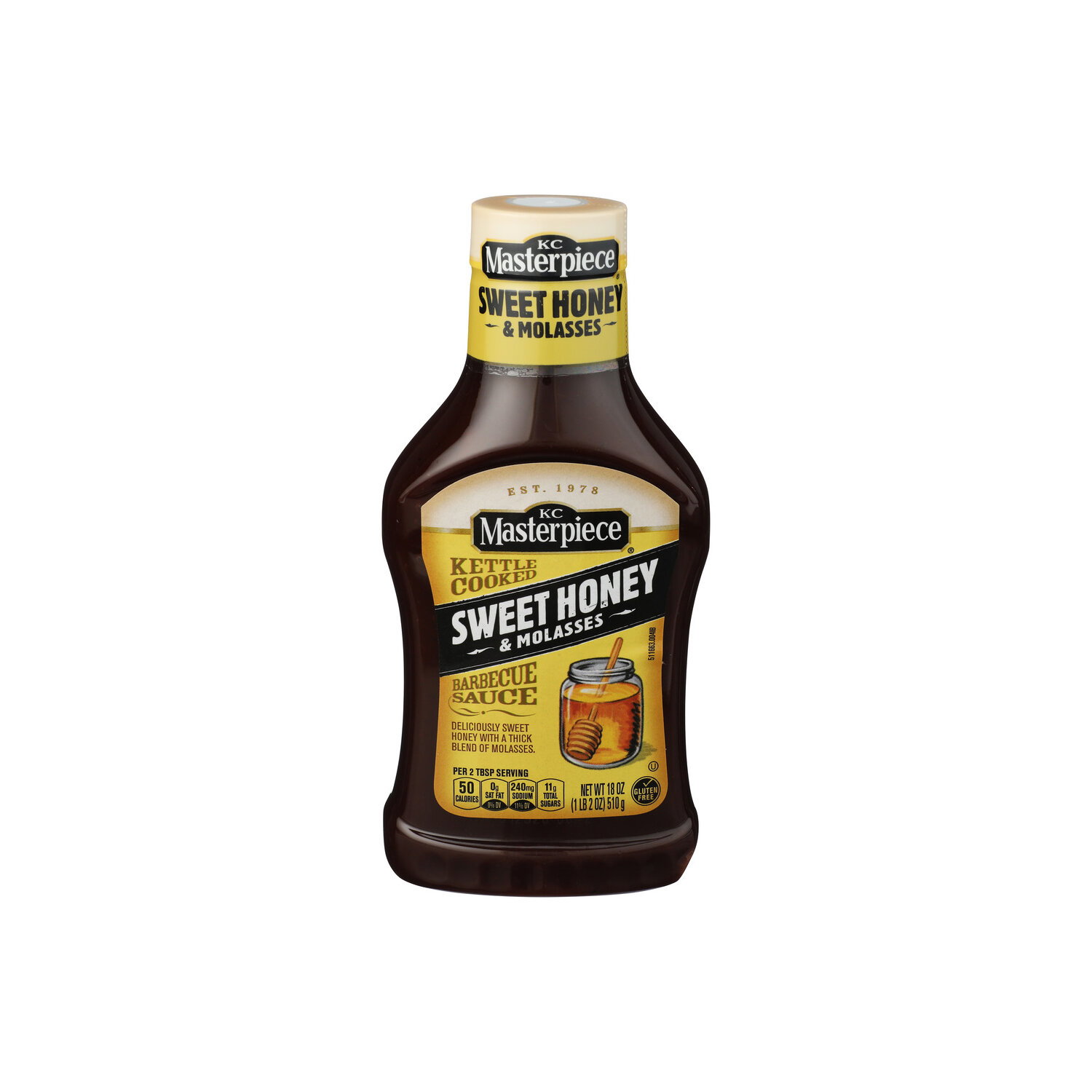 KC Masterpiece Sweet Honey & Molasses BBQ Sauce - 18 Ounce Image 1 of 4