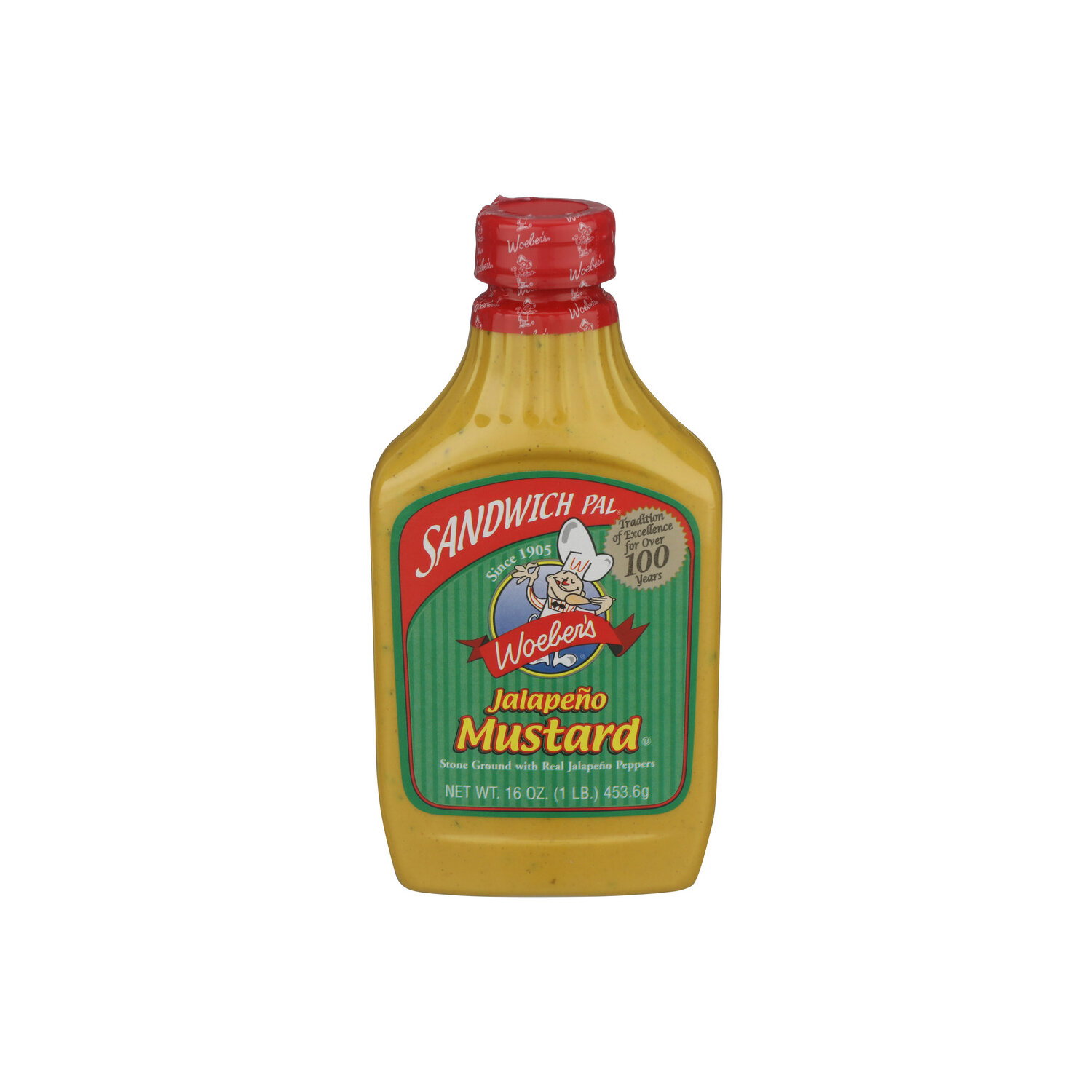 Woeber's Sandwich Pal Jalapeno Mustard - 16 Ounce Image 1 of 4