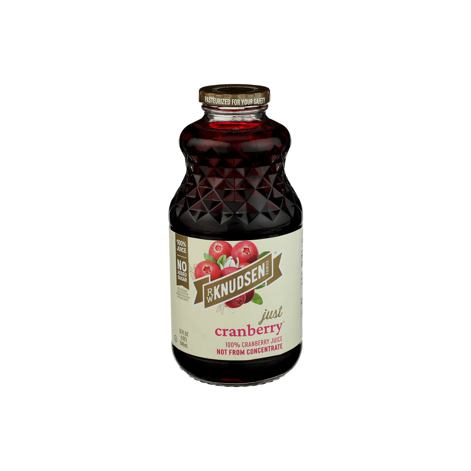 R.W. Knudsen Family Just Cranberry Juice 100% Premium - 32 Fluid