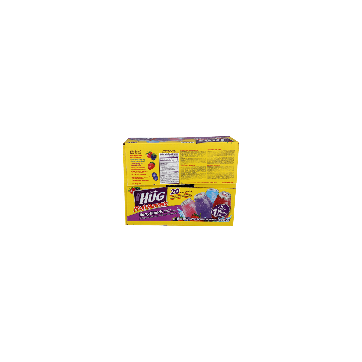 Little Hug Fruit Barrels, Berry Blends, Shelf Stable Kids Drinks Variety Pack, , Bottles - 8 Fluid Ounce - 20 Count Image 1 of 4