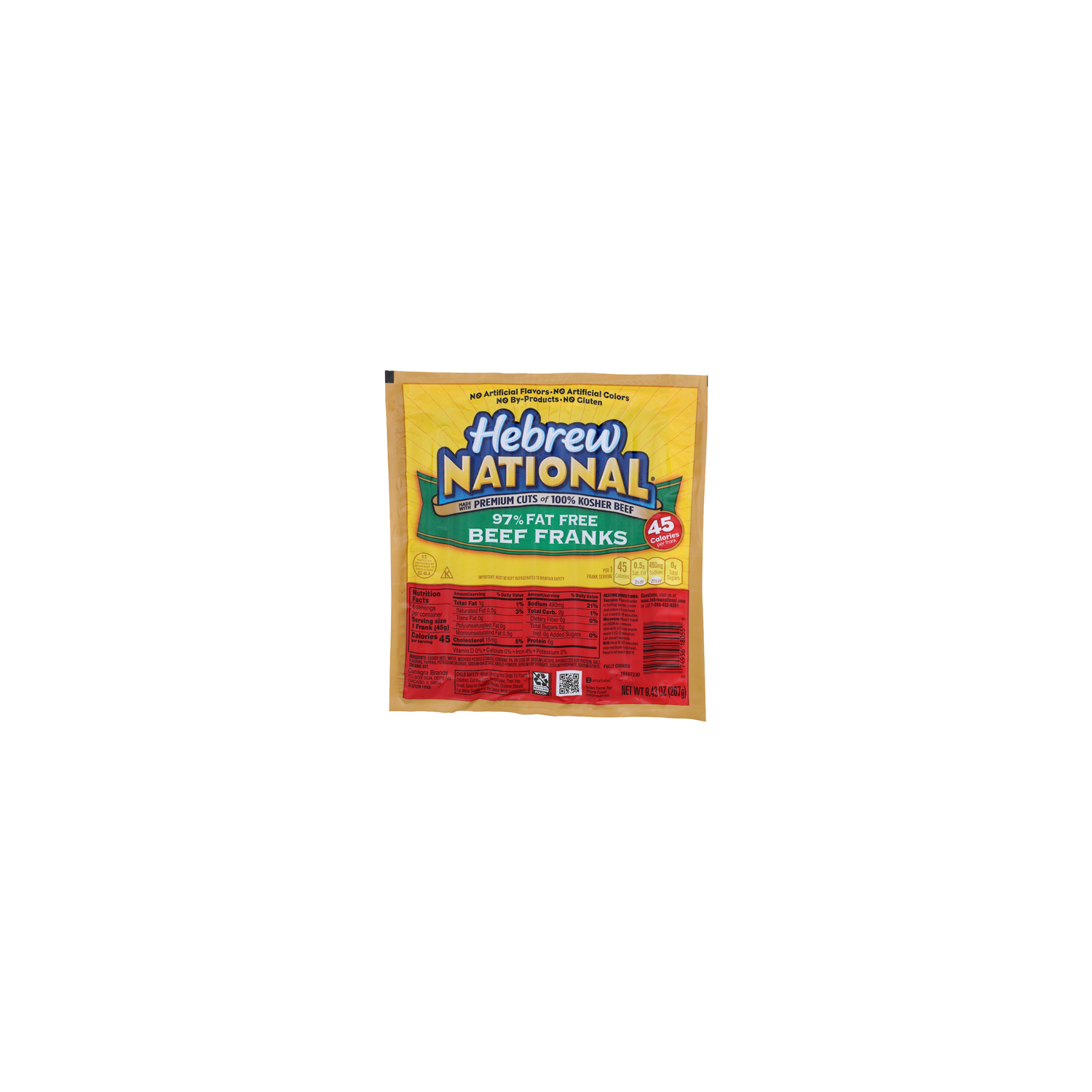 Hebrew National Beef Franks - 9.43 Ounce Image 1 of 4