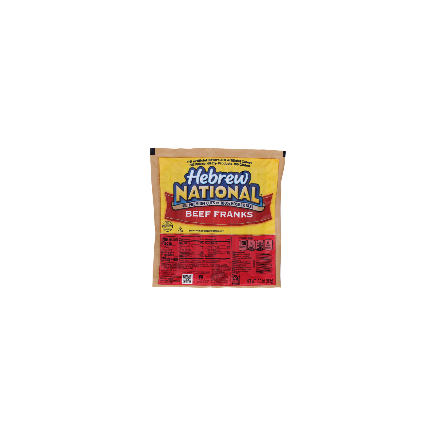 Hebrew National Beef Franks - 10.3 Ounce Image 1 of 4