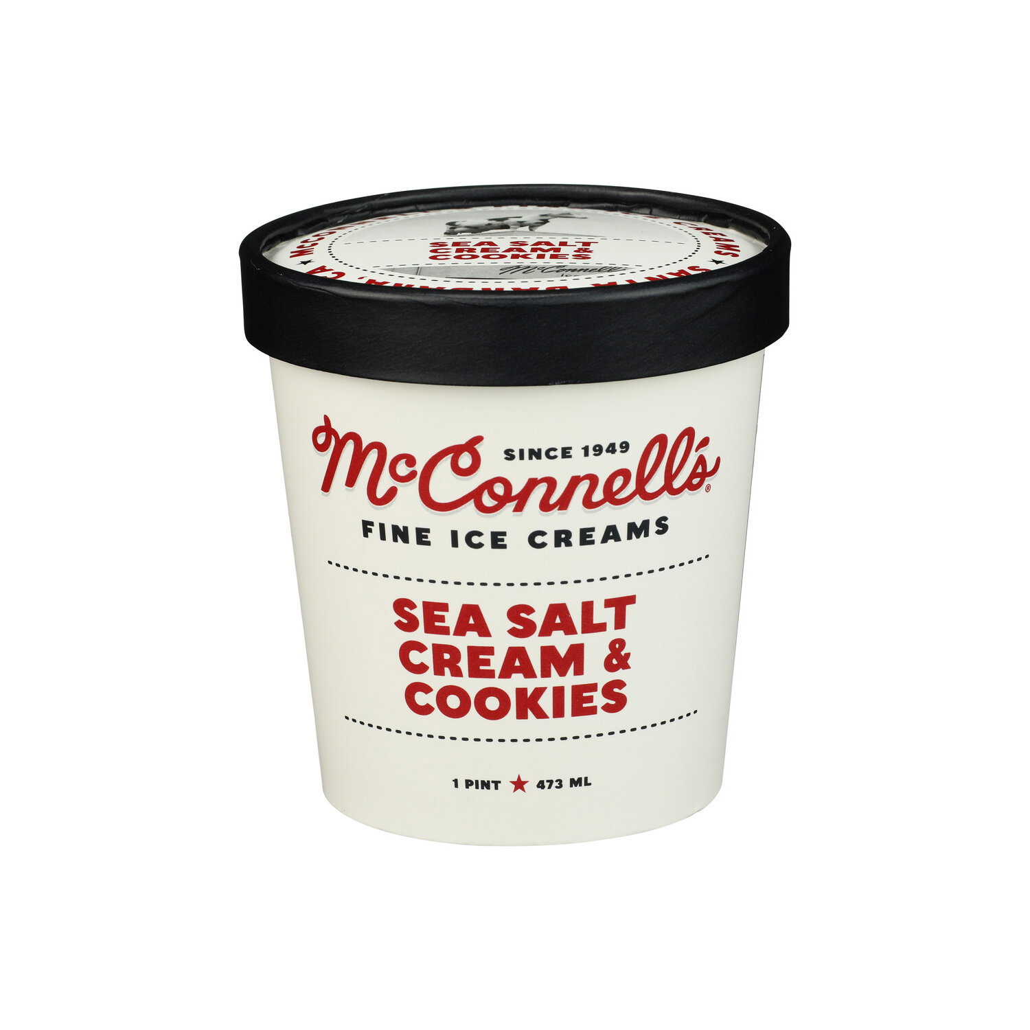 MCCONNELL's Fine Ice Creams Sea Salt Cream & Cookies - 1 Pint Image 1 of 4