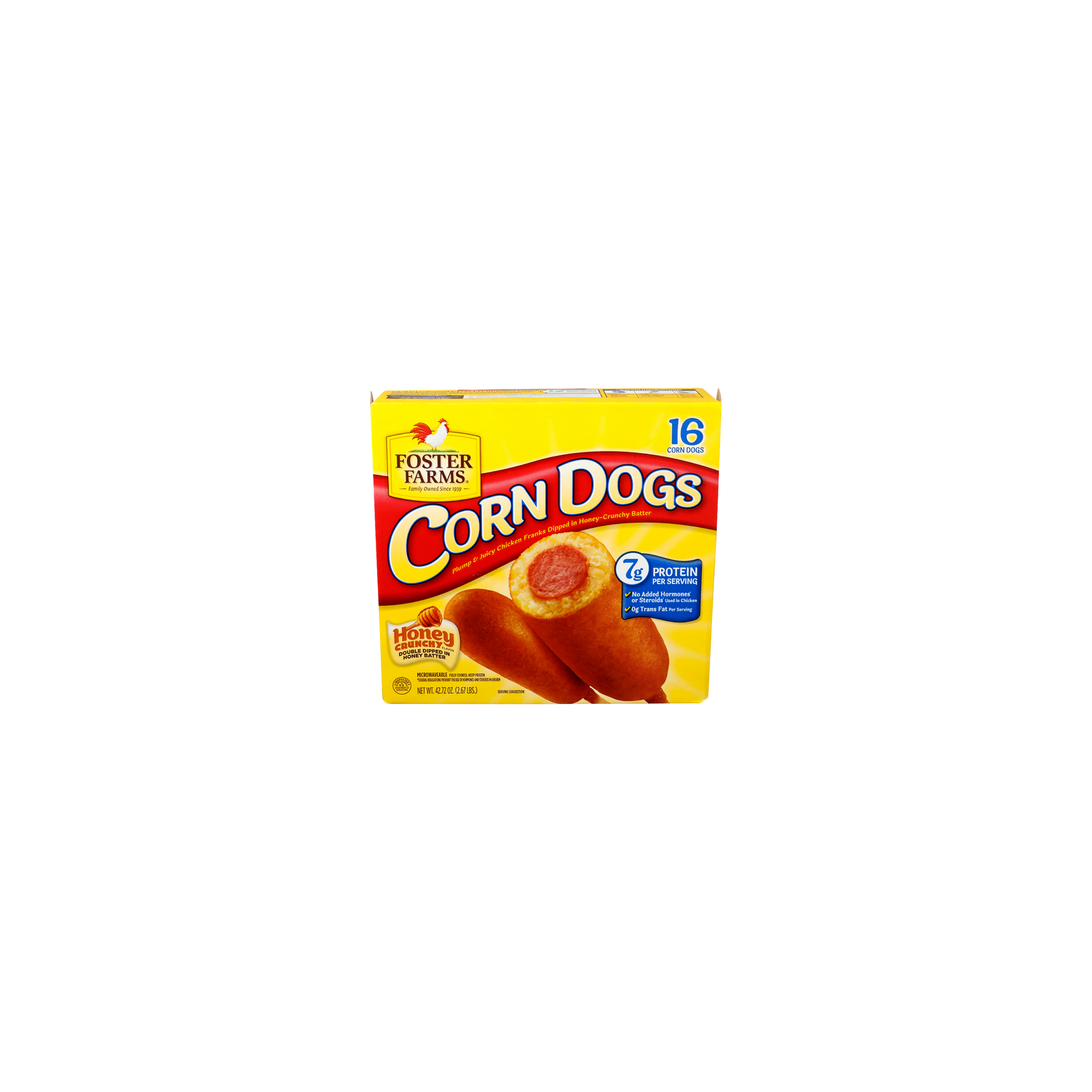 Foster Farms Honey Crunchy Flavor Corn Dogs - 2.67 Ounce - 16 Count Image 1 of 4