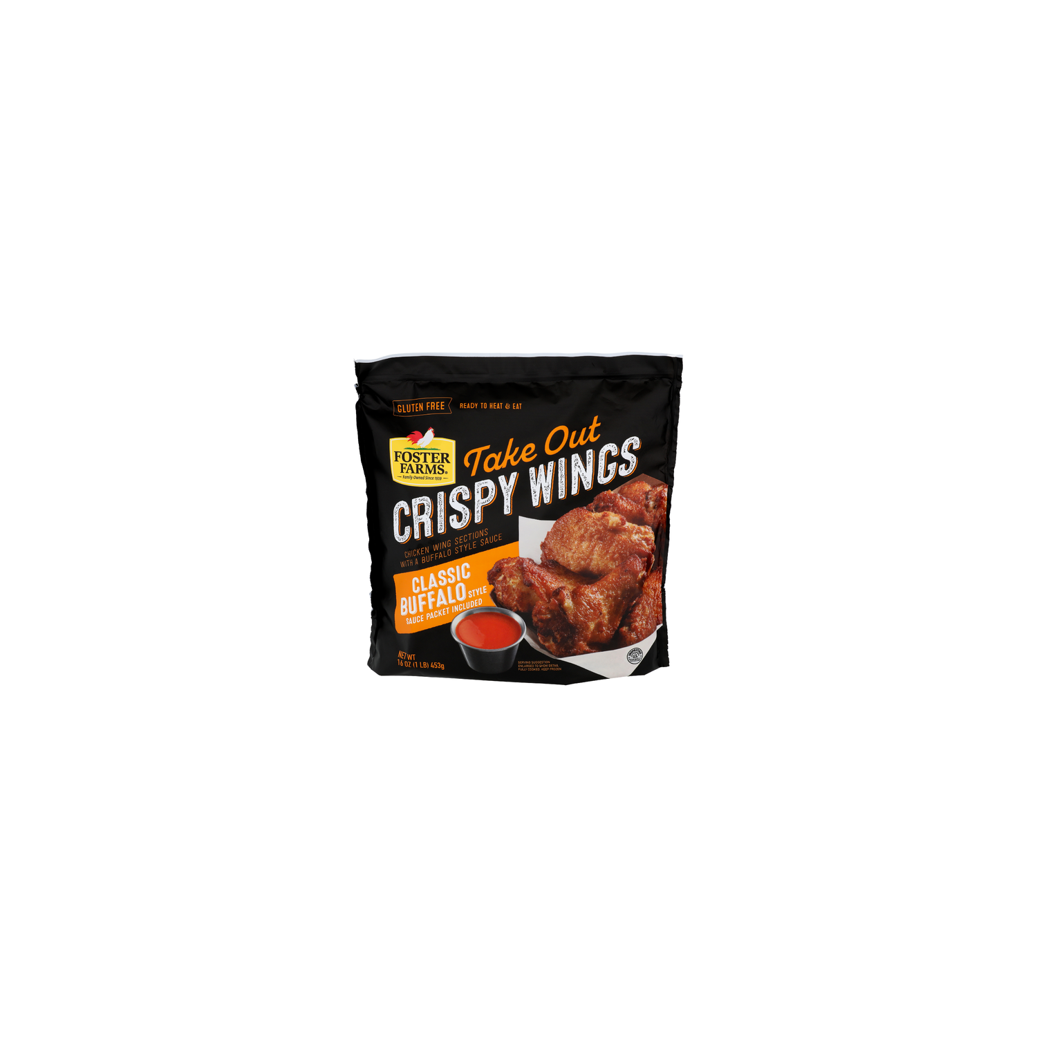 Foster Farms Classic Buffalo Take Out Crispy Wings - 16 Ounce Image 1 of 4