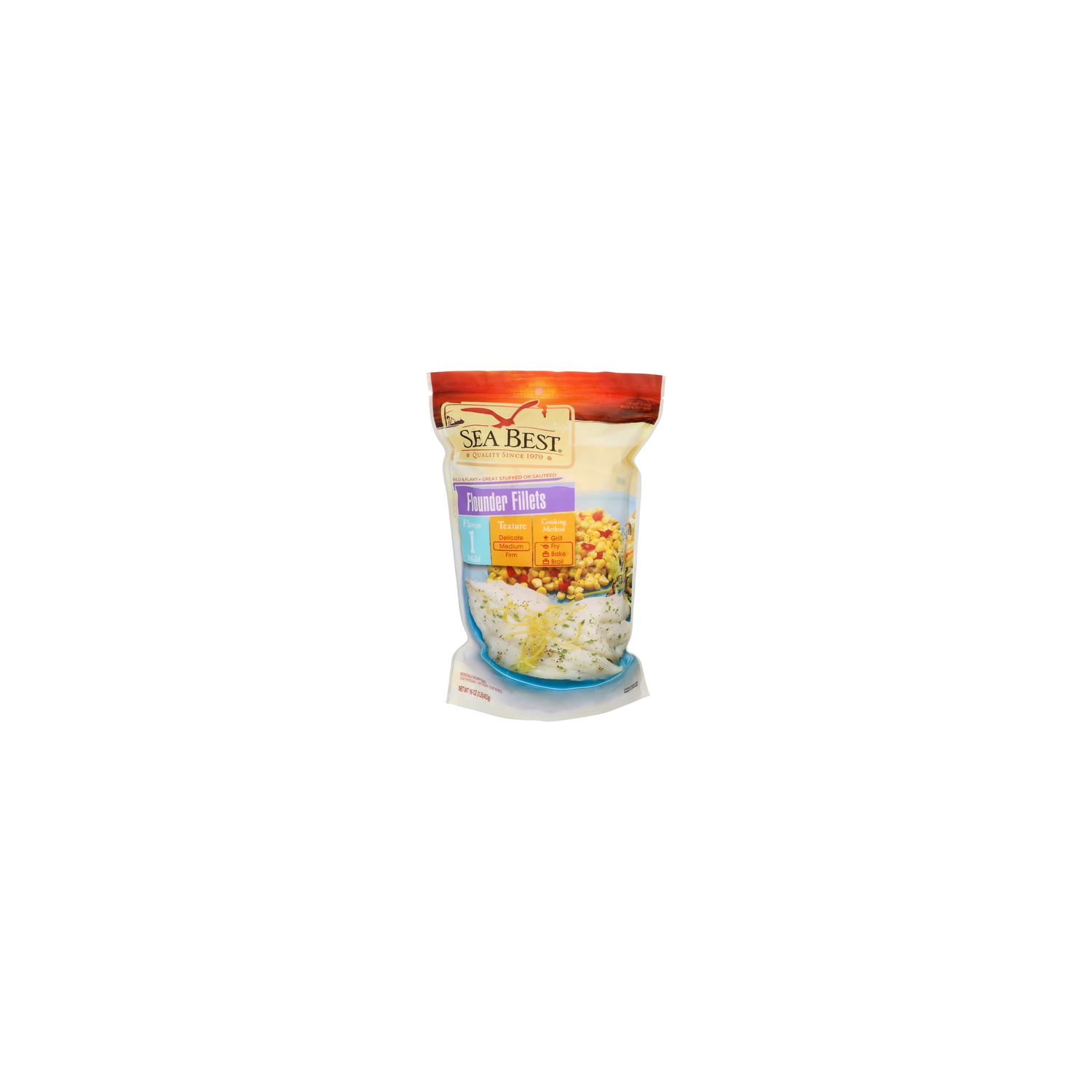 Sea Best Mild & Flaky Flounder Fillets - 16 Ounce Image 1 of 4