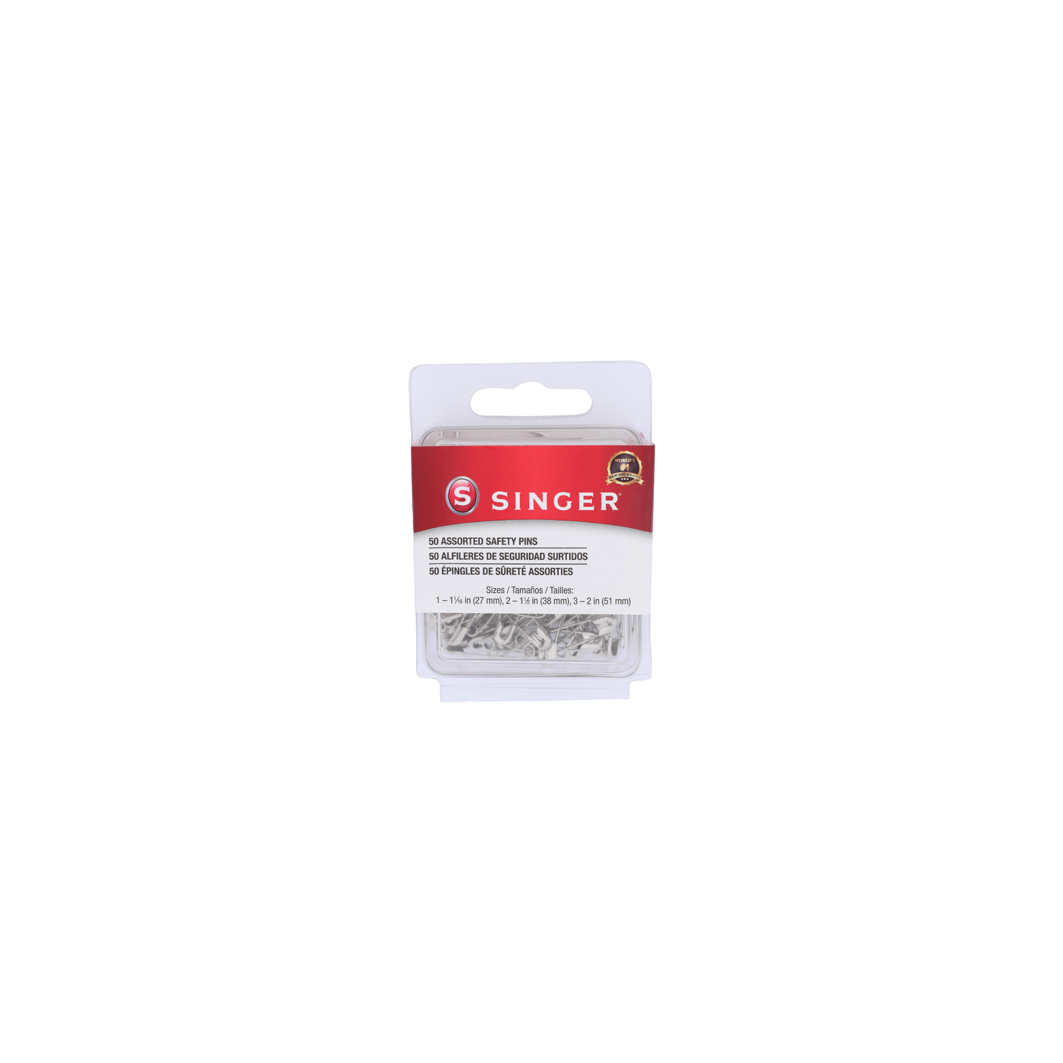 Singer Nickel Plated Steel Assorted Safety Pins - 50 Count Image 1 of 2