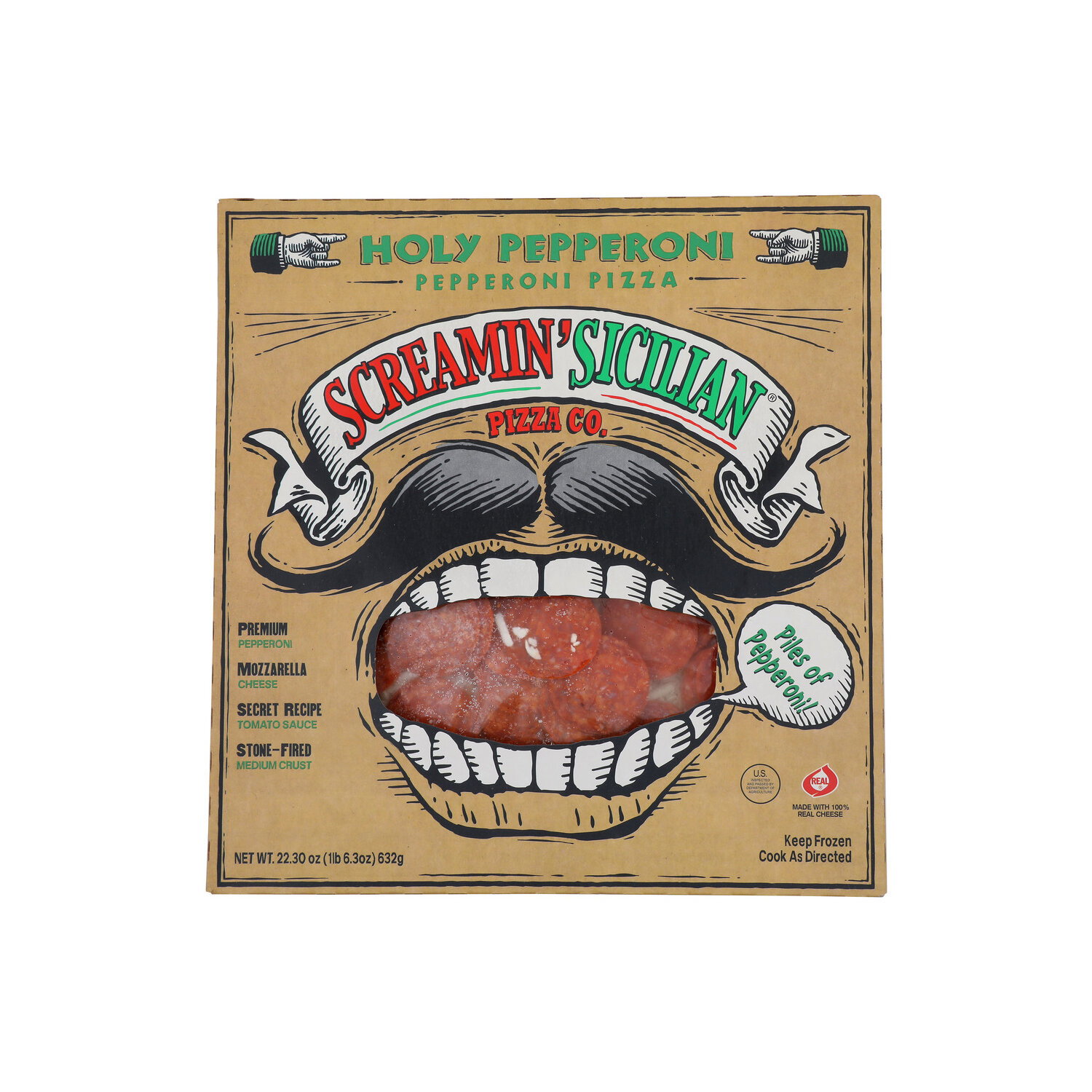 Screamin' Sicilian Pizza Co Holy Pepperoni Pizza - 22.3 Ounce Image 1 of 4