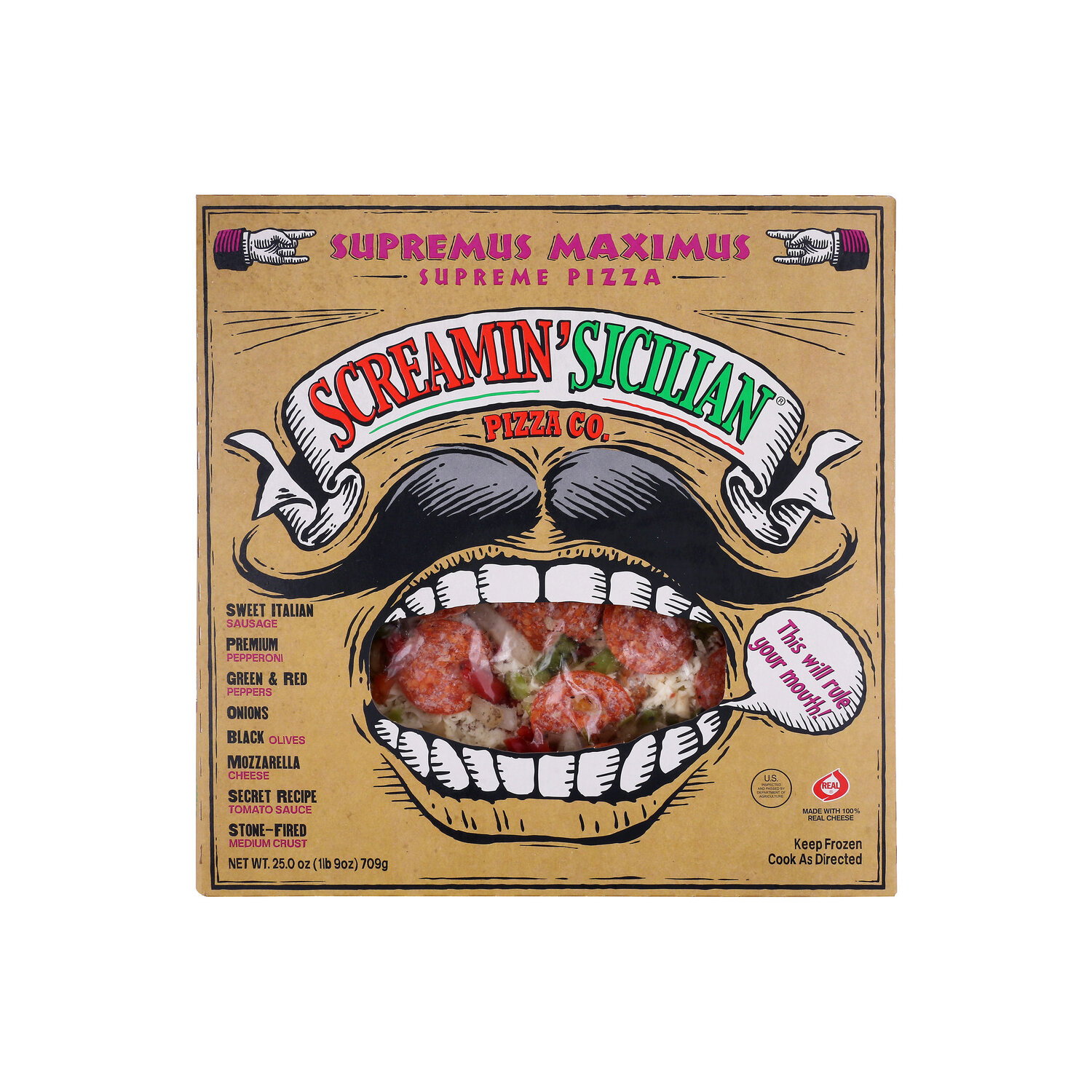 Screamin' Sicilian Pizza Co Supremus Maximus Pizza - 25 Ounce Image 1 of 4