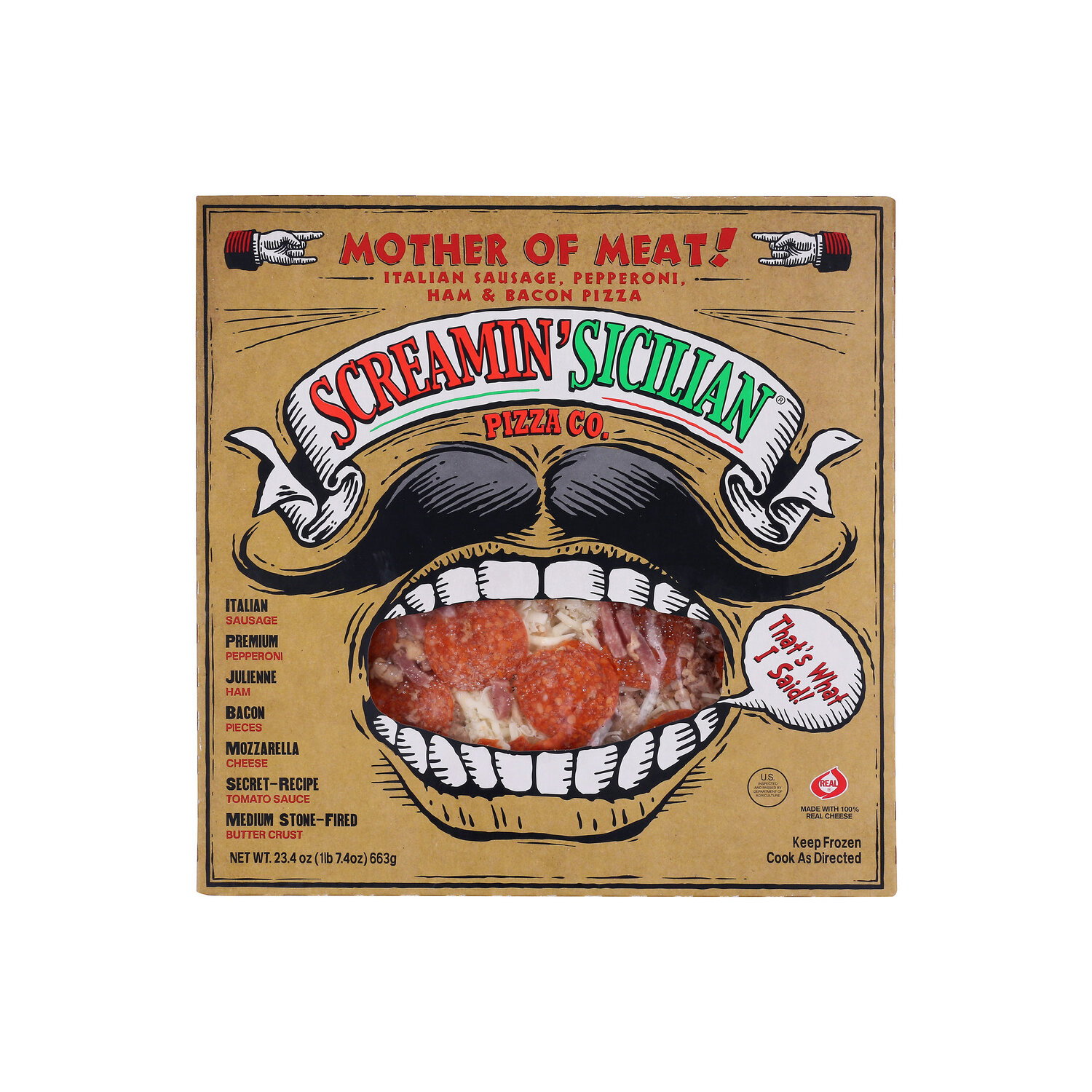 Screamin' Sicilian Pizza Co Mother of Meat Pizza - 23.4 Ounce Image 1 of 4