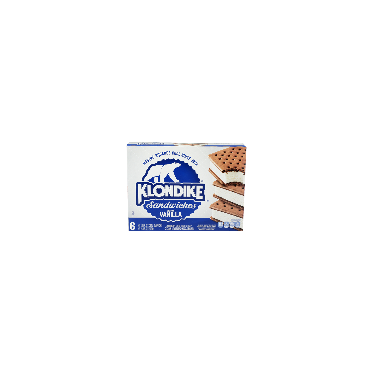 Klondike Vanilla Classic Sandwiches - 4.217 Fluid Ounce - 6 Count Image 1 of 4