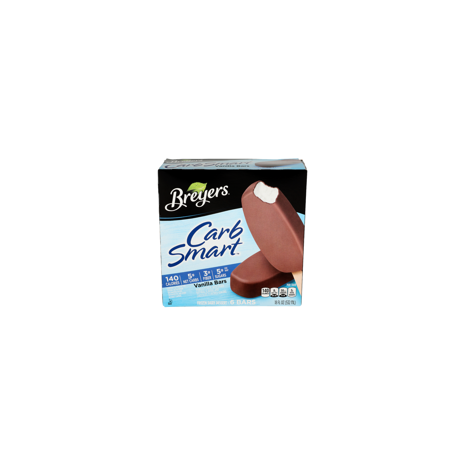Breyers Vanilla Bars Carb Smart Frozen Dairy Dessert - 3 Fluid Ounce - 6 Count Image 1 of 4