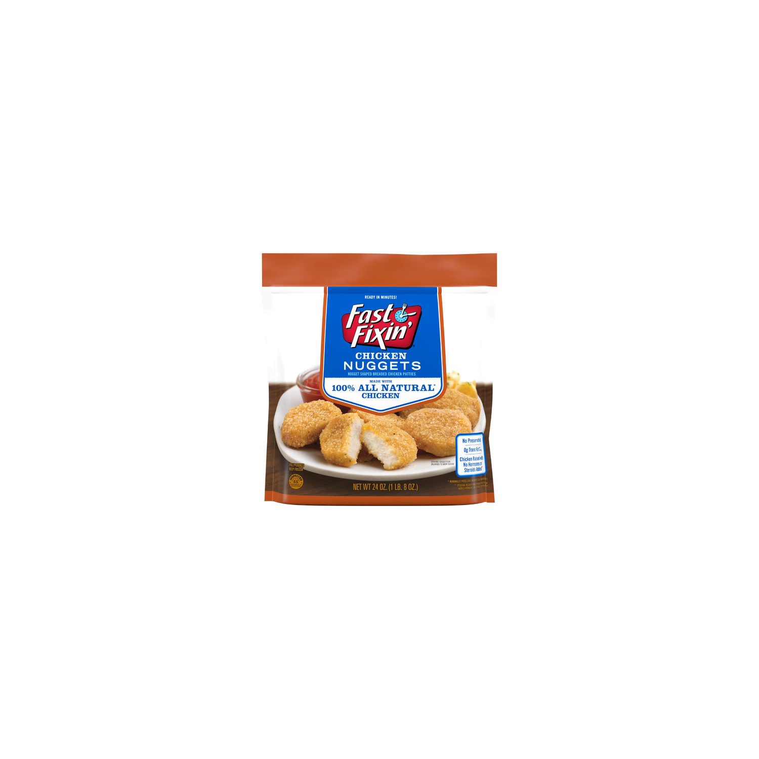 Fast Fixin ' Chicken Breast Nuggets, Frozen - 24 Ounce Image 1 of 2
